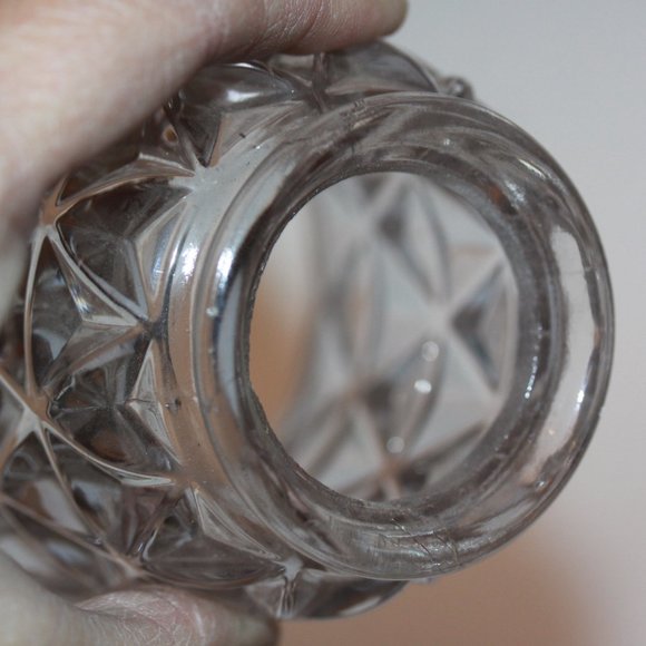 Lot Of 2 Vintage Clear Glass Light Shades Diamond Design - Picture 3 of 3